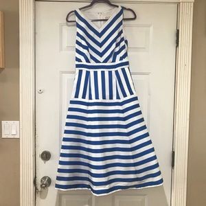 Blue n white striped dress